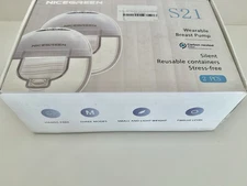 New In Box Nice green S12 9-Levels Double Wearable Breast Pump - White