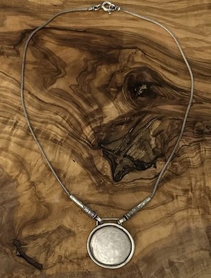 Shabool DIDAE Handmade 925 Sterling Round Pendant 16  Chain Necklace 12 Grams