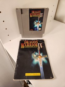 Dragon Warrior IV 4 - Nintendo NES - Cart And Manual - Tested