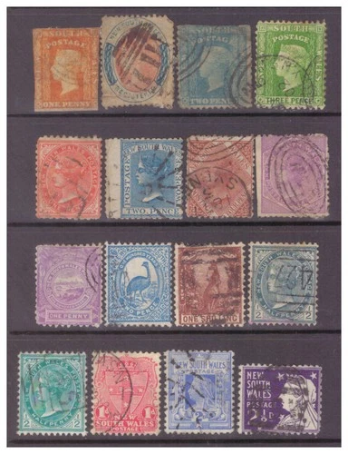 New South Wales QV 1851-1892 x 26 stamps Used