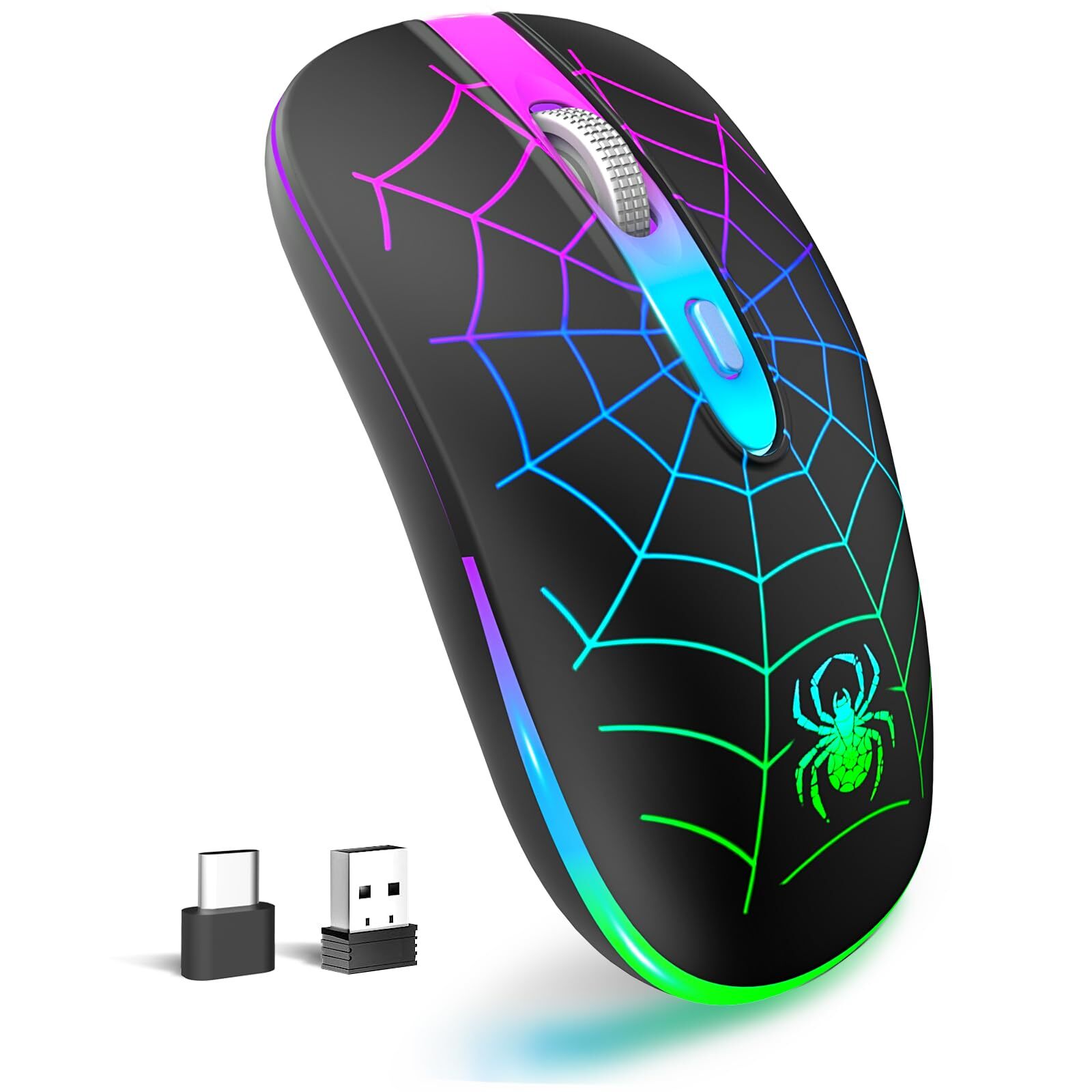 Wireless 2.4G Portable Quiet Optical Mouse with USB Receiver-image