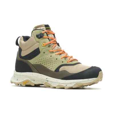 Merrell Men's Speed Solo Mid Clay/Olive Waterproof Hiking Boots J004535-Sze 11.5