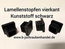 Lamellenstopfen vierkant Rohrstopfen Endkappen Kunststoff schwarz Stopfen