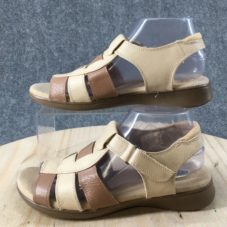 Sandalias Dr Scholls para mujer 8,5 M pescadores con tiras de cuero beige Foto 2 de 4