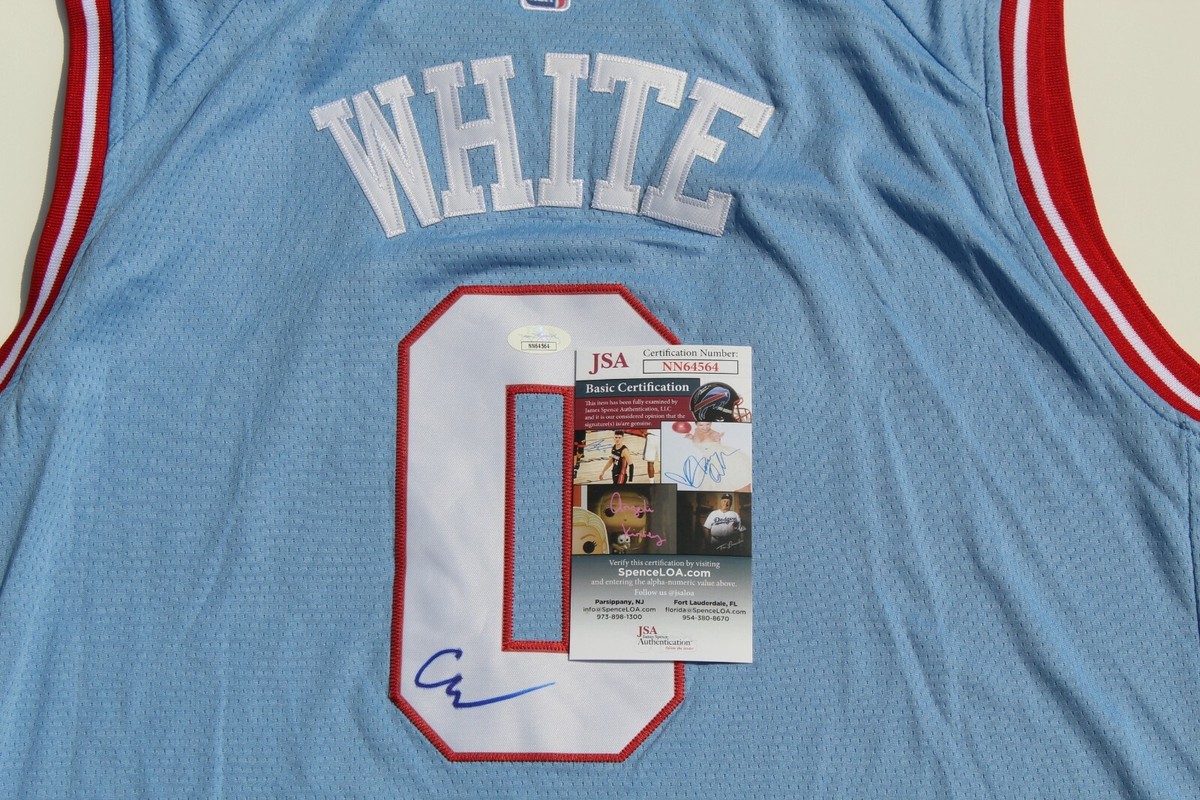 Coby White Signed Chicago Bulls Basketball Jersey w JSA COA