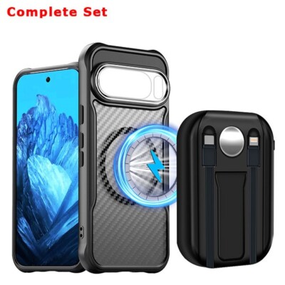 Option of NEW magnetic case cordless mobile power bank fit Google Pixel 9 Pro XL