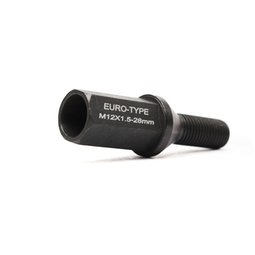 Godspeed Euro-Type Taper Cone Steel Lug Nut Bolts – M12 X 1.5, 28mm Shank (10-Pack)