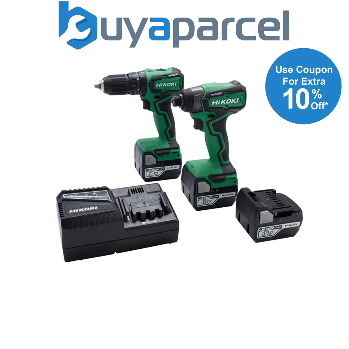 HiKOKI KC18DDXJBZ Combi Drill Impact Driver 18V 3 x 5.0Ah Li ion