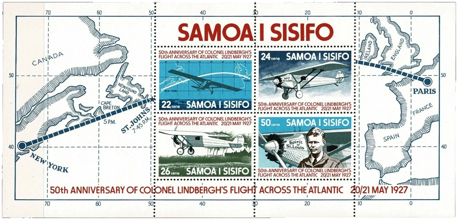 Авиационные марки Самоа (1962-наст. ВР.)