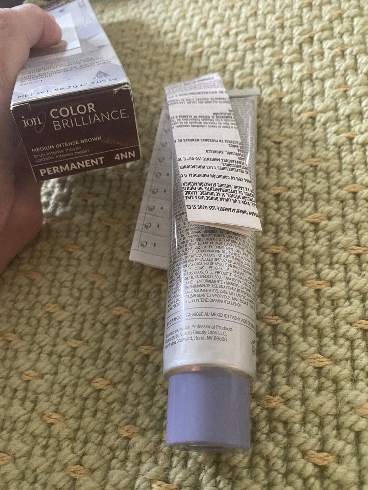 Ion Permanent creme hair color medium intense brown 4NN new