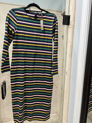 j crew long sleeve striped maxi dress NEW WOMEN'S J CREW LONG SLEEVE STRIPED MAXI DRESS