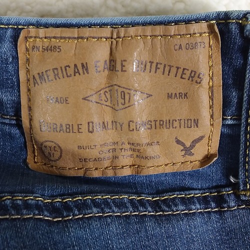 Jeans American Eagle Outfitters Extreme Flex ajustados para hombre 30x32 azul denim - Imagen 4 de 8