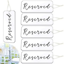 6 Pieces Reserved Signs for Wedding Chairs Acrylic Tag Reserved Signs Hanging...