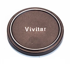 Vivitar - 65mm - Black/Silver Metal Push-On - Front Lens Cap
