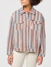 Wrangler Jumbo Denim Jacket Americana Stripe S