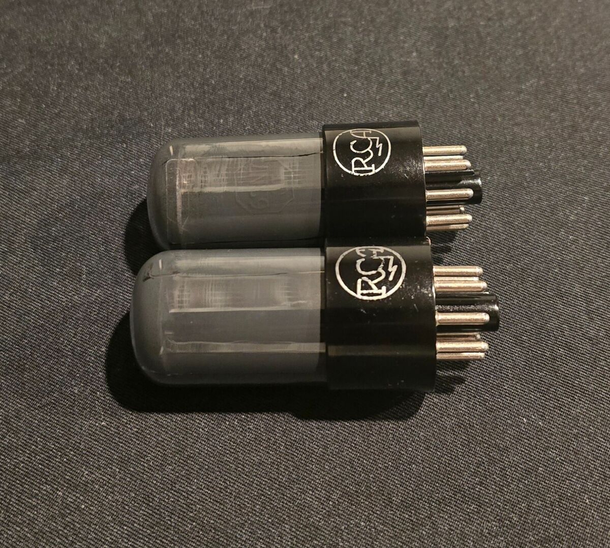 RCA 6SN7 GT 1940s MEATBALL LOGO GRAY SMOKE WINGED MICA RCA 6SN7 GT 1940s MEATBALL LOGO GRAY SMOKE WINGED MICA