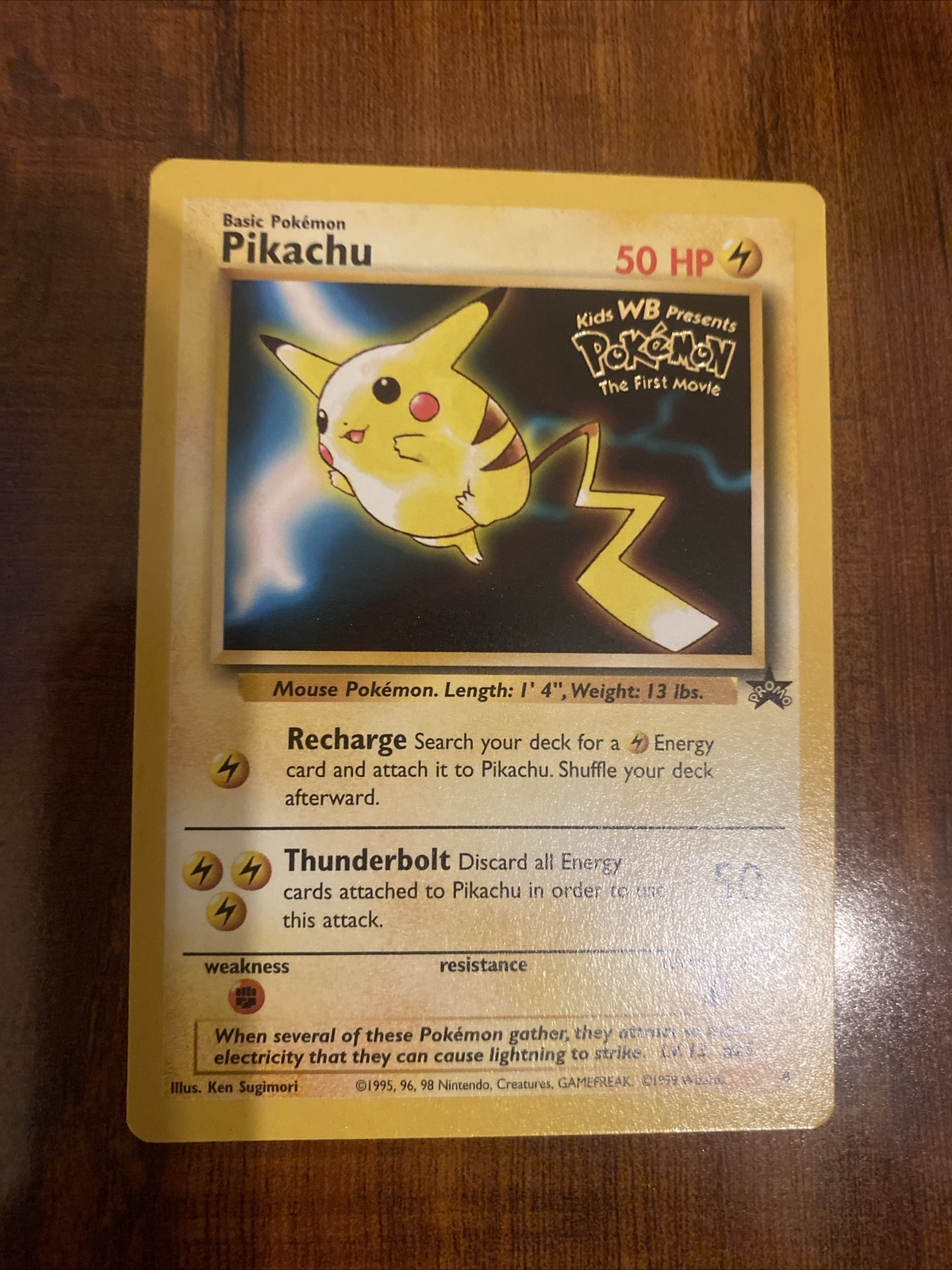 Pokemon Pikachu Black Star Promo #4 1999 WOTC Kids WB NM/M ⚡️