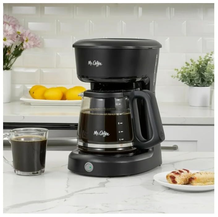Mr. Coffee Easy On/Off 12-Cup Coffee Maker Switch Pour Grab-a-Cup Auto Pause ...