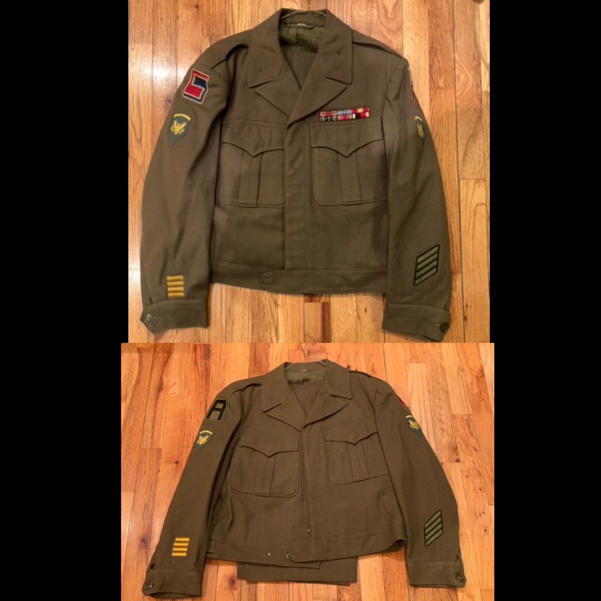 TWO ORIGINAL WW2 US ARMY UNIFORMS JKT/PANTS (NAMED) SZ.40!! | eBay