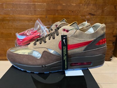 Nike Air Max 1 Clot Kiss of Death Rocky Tan Sport Red sz 13 
