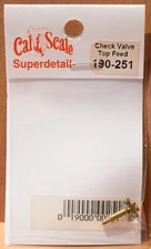 Cal-Scale #251 Check Valves (Unpainted Brass Casting) -- Nathan Double Top Feed
