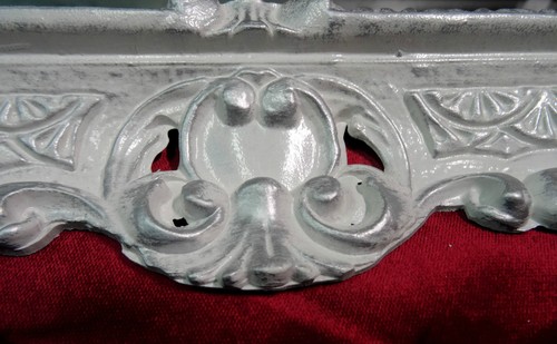WANDSPIEGEL 45x38CM ANTIK BAROCK REPLIKATE RECHTECKIG WEIß / SILBER 345 88* - Picture 6 of 9