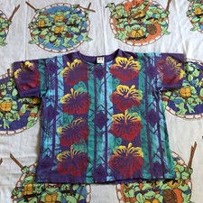 Vintage EZL Hibiscus AOP T Shirt Mens XL Made In USA 1999
