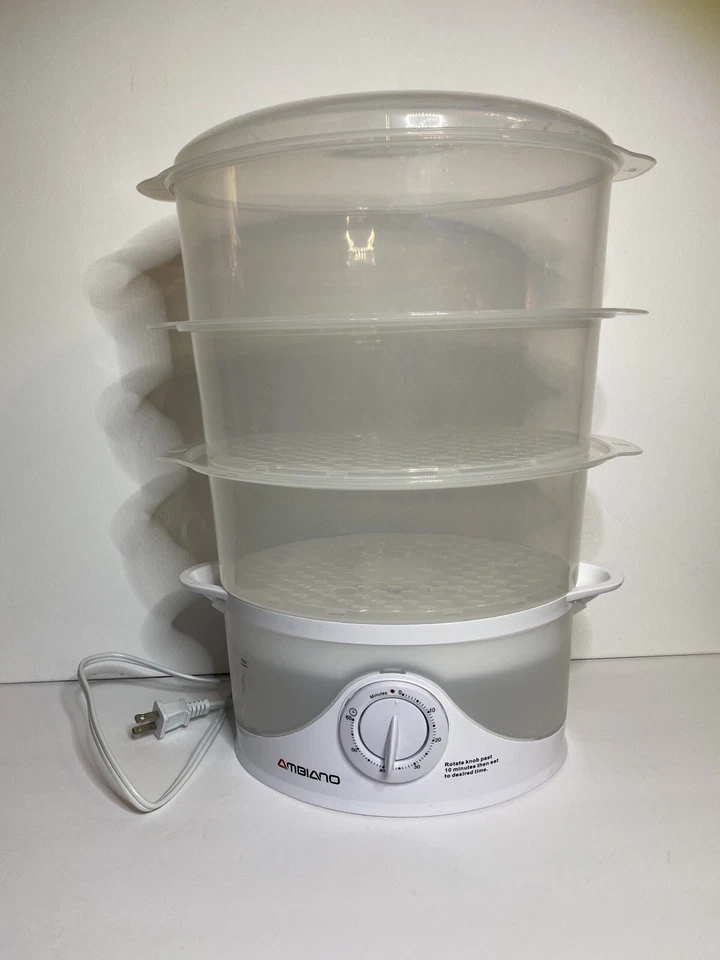 Vaporizador de alimentos Ambiano de 3 niveles. Probado y funcionando. Cocina 800 W. Foto 3 de 4