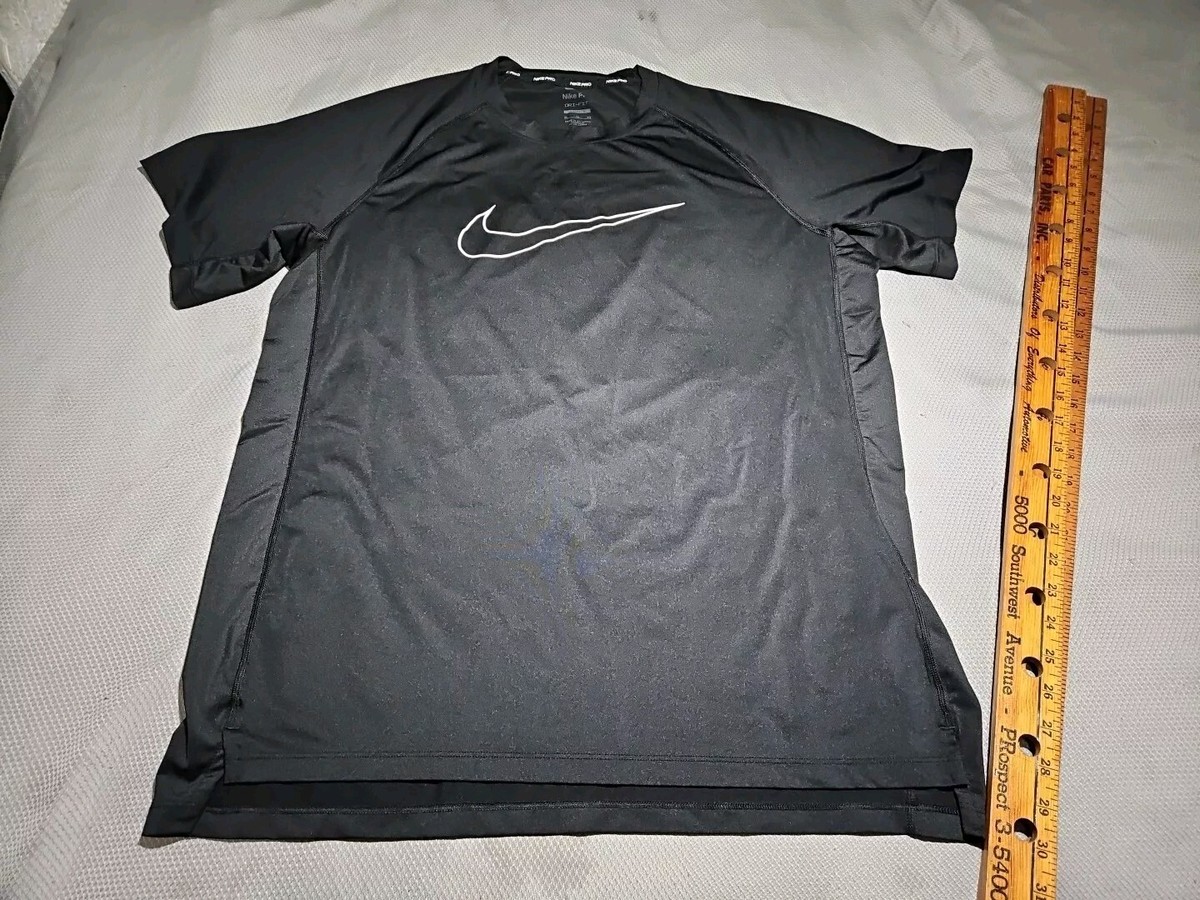 Nike Pro Shirt Mens Extra Large XL Black Dri-Fit Logo