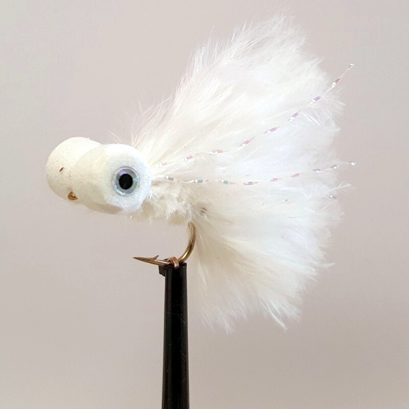3 x White Booby Fly Fishing Trout Flies Size 10 (BB10)