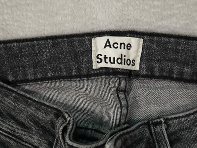 Acne Studios Women 28 x 32 Black Jeans Jet Eighties Straight Acne Studios Women 28 x 32 Black Jeans Jet Eighties Straight