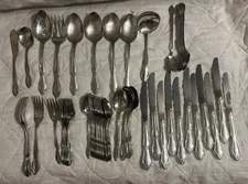 Oneida Berkeley Square Flatware Stainless USA Vintage 61 pcs
