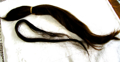 Honey Brown Human Hair Hank- 16'' Real Hair