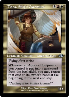 MTG Dominaria Remastered *FOIL* RETRO FRAME U Tiana Ship's Caretaker #372