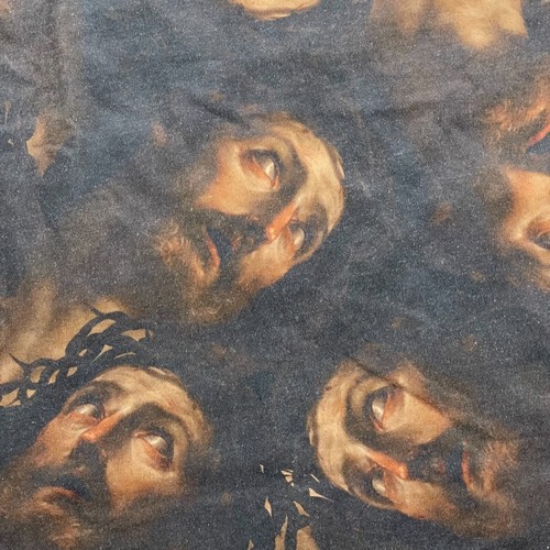 Mens L Black Scale Baphomet Jesus Religious AOP T Shirt Photoreal Small 20x28 - Picture 2 of 7