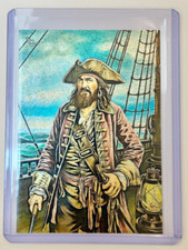 Tarjeta coleccionable Edward Low plateada en platino firmada por artista “Legendary Pirate” 1/1