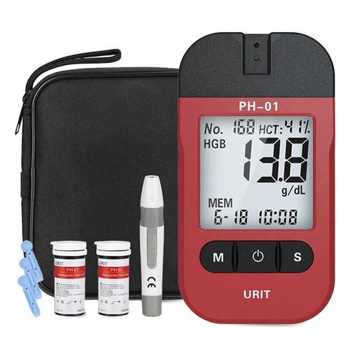 URIT Hemoglobin Analysis Tester Meter Home Hb Analyzer Anemia Tester Strip Heme - Picture 1 of 16