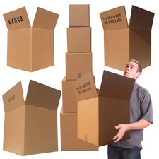 SQUARE CARDBOARD BOXES Various Sizes Small/Medium/Large/XL for Posting/Moving