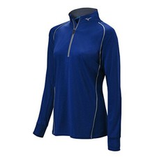 Mizuno Girls Comp Half Zip Batting Jacket, Navy, LargeLarge