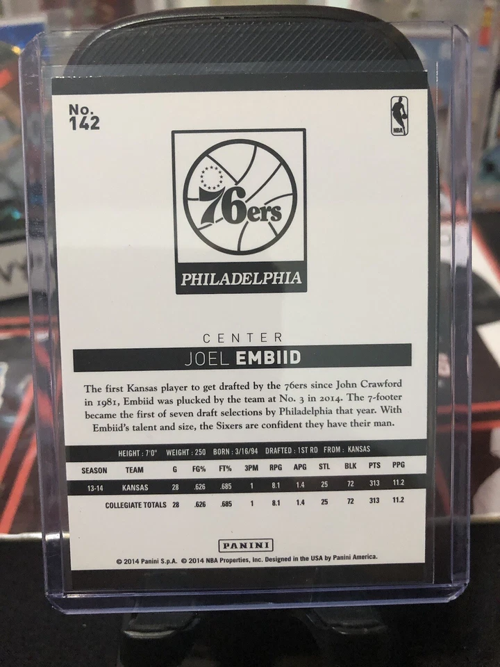 2014-15 NBA Hoops - Joel Embiid #263 (RC) - Image 2 of 2