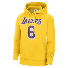 DB1181-728 Mens Nike NBA LA LAKERS LEBRON JAMES 6 FLEECE PULLOVER HOODIE