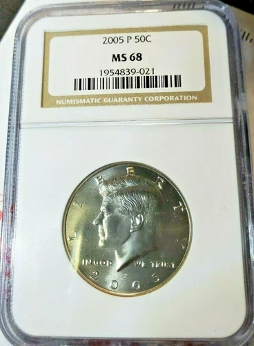 2005 P KENNEDY 50c HALF DOLLAR Graded By NGC MS68 Mint State 68 Uncirculated