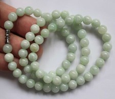 CERTIFIED Natural Grade A Untreated Light Green Jadeite JADE Necklace N272