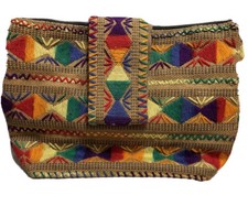 Boho Hippie Rainbow Woven Totebag