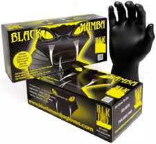1x Black Mamba Super Strong Mechanics Workshop Nitrile X LARGE Gloves Box of 100