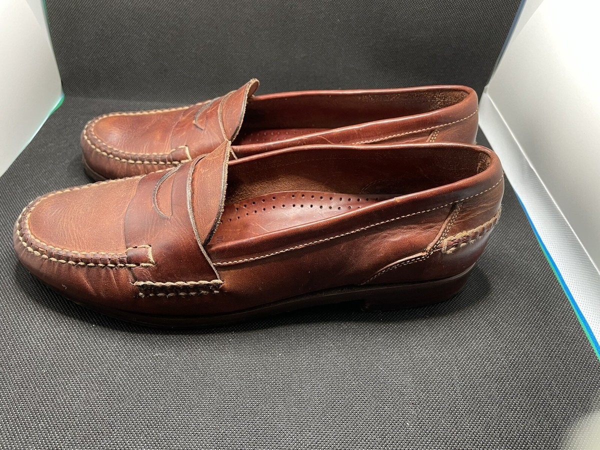 COLE HAAN Mens Casual Dress Shoe Brandy Brown Leather Penny  display picture 2
