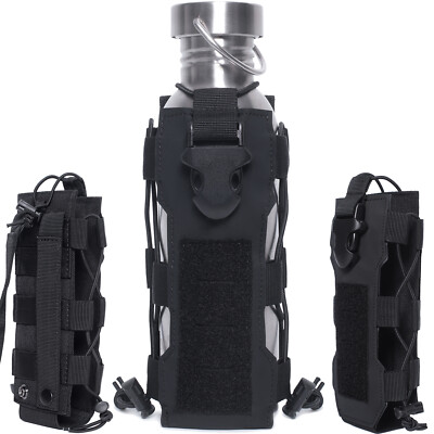 Tactical Water Bottle Pouch Molle Water Bottle Holder Adjustable Interphone Pack