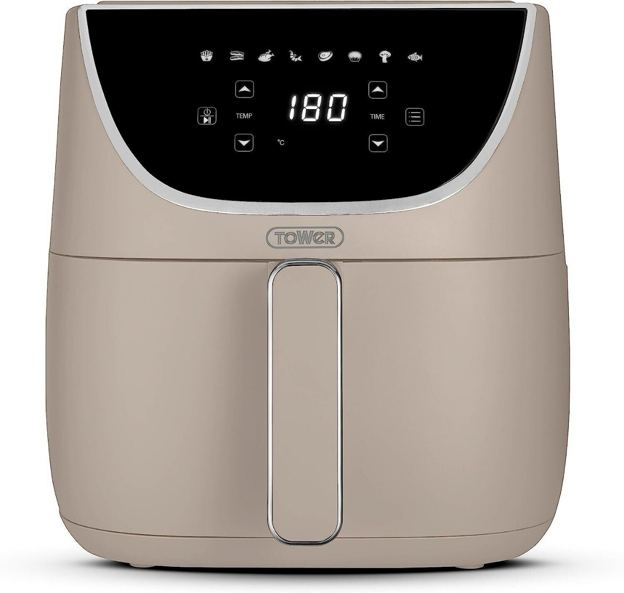 Tower T17127MSH Vortx Air Fryer with Digital Control Panel 1700W 6L Latte