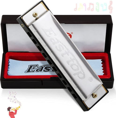 Armonica Blues Diatonica a Bocca, in Chiave Di Do, 10 Fori, 20 Note, per Adulti