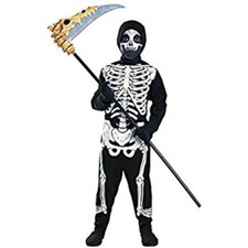 CLASSIC SKELETON BONES CHILD HALLOWEEN COSTUME BOY'S SIZE LARGE 12-14